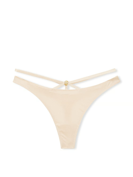 Жіночі гладкі трусики тонг Victoria's Secret 1159832057 (Бежевий M)