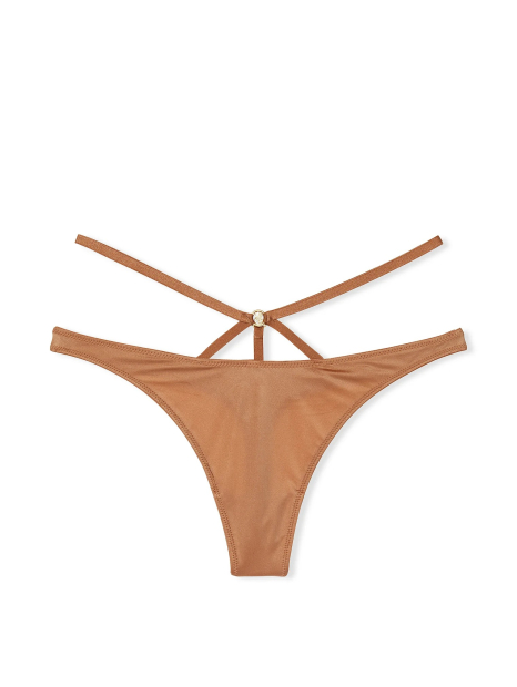 Жіночі гладкі трусики тонг Victoria's Secret 1159832064 (Коричневий M)