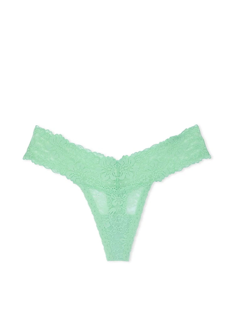 Жіночі мереживні трусики Victoria's Secret Pink тонг 1159832066 (Зелений XXL)
