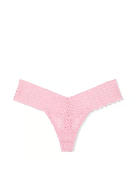 Мереживні трусики тонг Victoria's Secret PINK 1159832072 (Рожевий L)