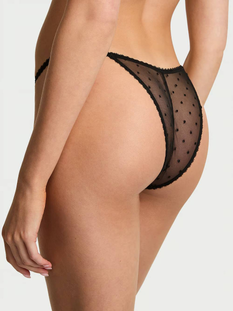 Сітчасті трусики бразилії Victoria's Secret 1159832112 (Чорний XXL)
