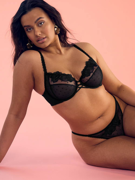 Сітчасті трусики бразилії Victoria's Secret 1159832112 (Чорний XXL)