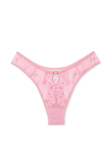 Трусики бразилії Victorias Secret з 3D вишивкою 1159832309 (Рожевий S)
