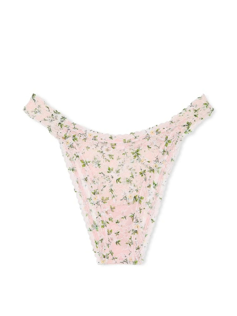 Кружевные трусики бразильяны Victoria's Secret 1159832660 (Розовый M)