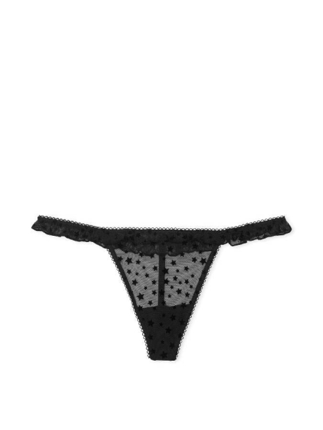Трусики стринги Victoria's Secret PINK 1159832917 (Черный S)