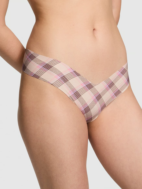 Бесшовные трусики Victoria's Secret Pink тонг 1159832976 (Молочный S)