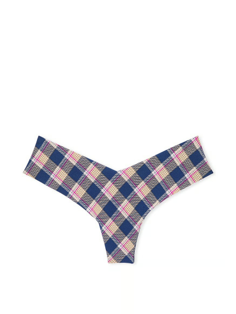 Бесшовные трусики Victoria's Secret Pink тонг 1159832978 (Синий S)