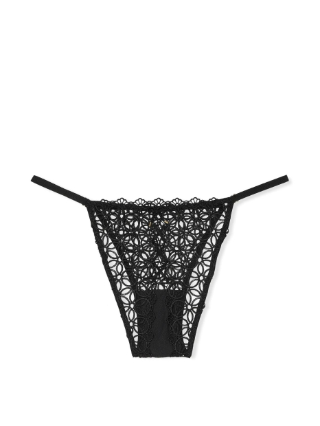 Открытые трусики бразильяны Victoria's Secret 1159835114 (Черный L)