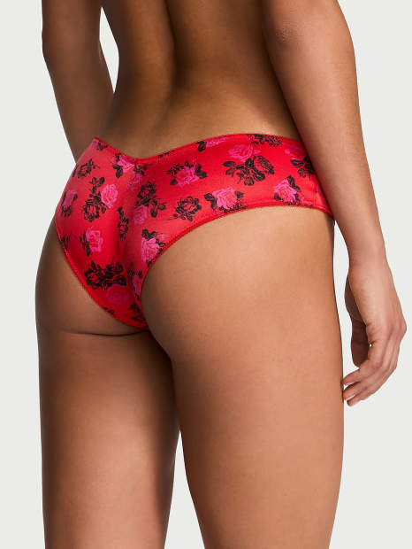 Женские гладкие трусики чики Victoria's Secret с принтом 1159833099 (Красный XL)