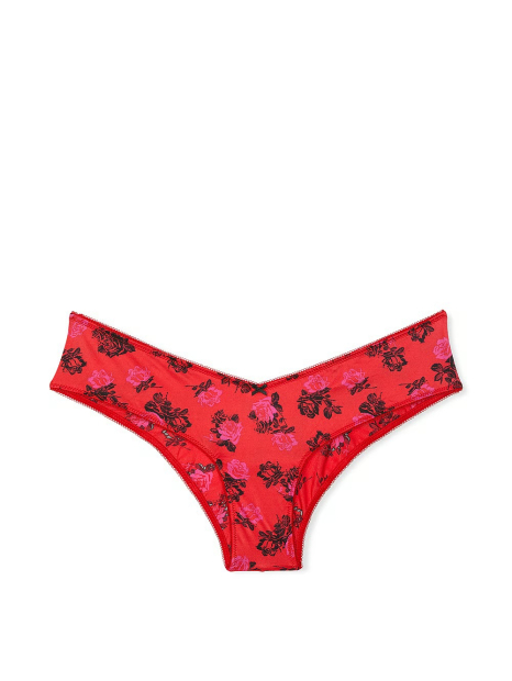 Женские гладкие трусики чики Victoria's Secret с принтом 1159833099 (Красный XL)