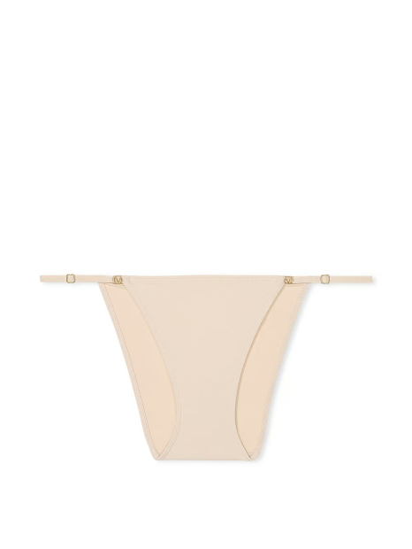 Гладкие трусики стринг бикини Victoria's Secret 1159833149 (Бежевый S)
