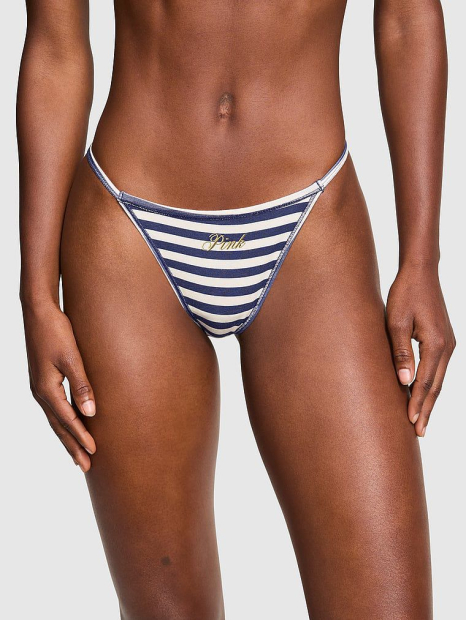 Женские трусики стринги Victoria's Secret 1159833229 (Синий/Белый L)