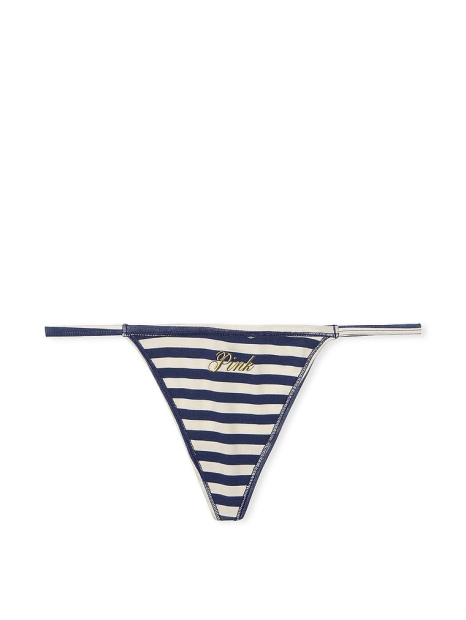 Женские трусики стринги Victoria's Secret 1159833229 (Синий/Белый L)
