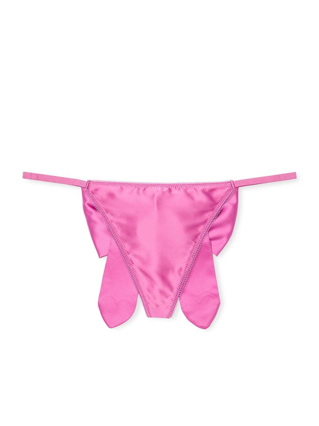 Гладкие трусики стринги Victoria's Secret с бантом сзади 1159833263 (Розовый S)