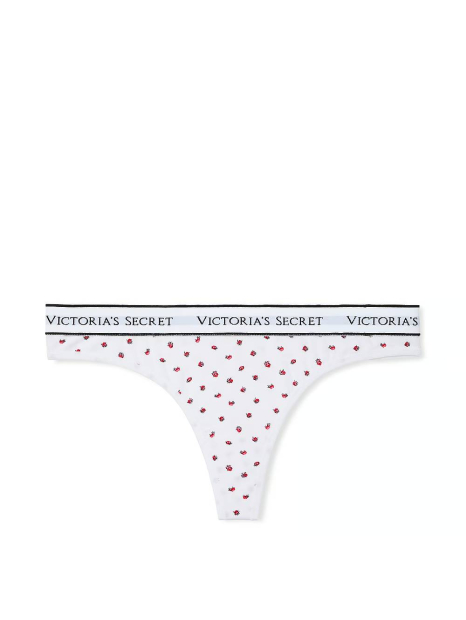 Женские трусики тонг Victoria's Secret с принтом 1159833363 (Белый S)