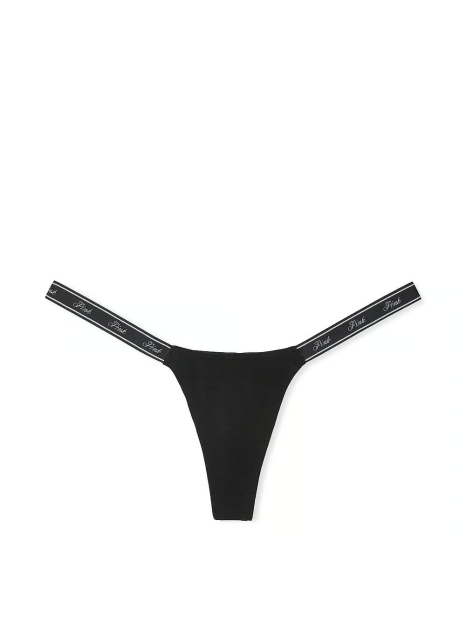 Стильные трусики тонг Victoria's Secret Pink 1159833417 (Черный XL)