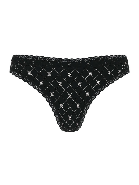 Женские трусики тонг Victoria's Secret 1159833453 (Черный M)