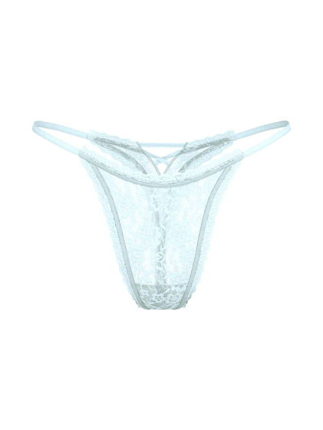 Кружевные трусики тонг Victorias Secret с переплетением 1159833456 (Голубой M)