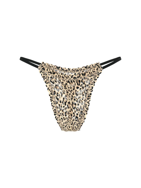 Кружевные трусики тонг Victorias Secret 1159833457 (Леопардовый M)
