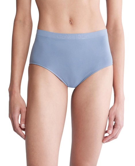 Бесшовные трусики Calvin Klein бикини с высокой посадкой 1159833486 (Синий L)