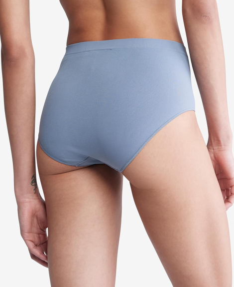 Бесшовные трусики Calvin Klein бикини с высокой посадкой 1159833486 (Синий L)