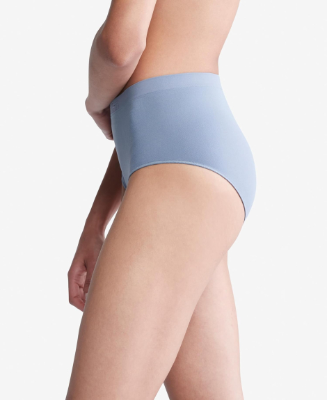 Бесшовные трусики Calvin Klein бикини с высокой посадкой 1159833486 (Синий L)