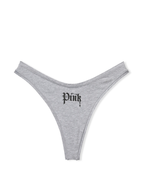Женские трусики тонг Victoria's Secret PINK 1159833590 (Серый S)