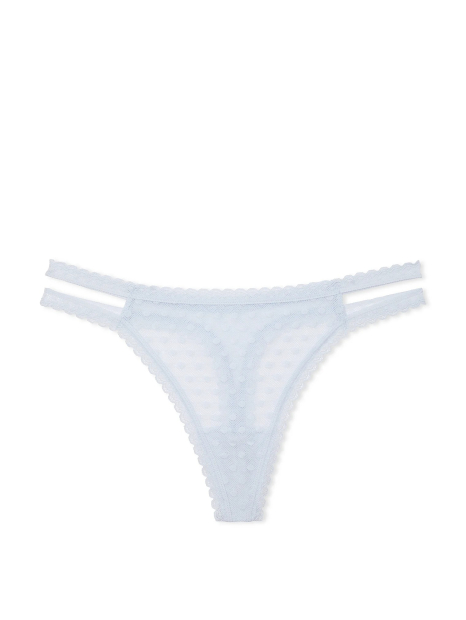Женские трусики тонг Victoria's Secret Pink с принтом 1159833673 (Голубой S)