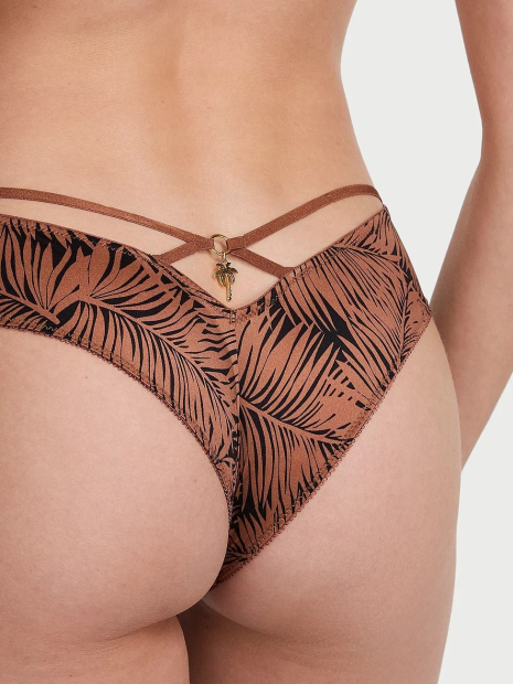 Женские гладкие трусики чики Victoria's Secret с элегантной подвеской сзади  1159833811 (Коричневый L)