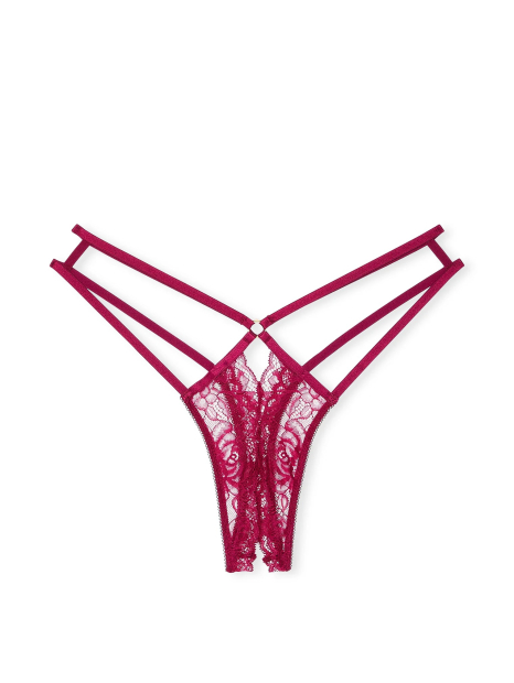 Женские открытые трусики тонг Victoria's Secret 1159833784 (Бордовый S)