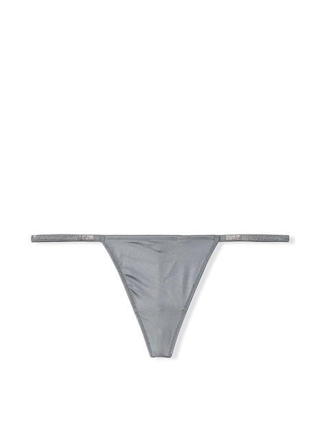 Трусики зі стразами Victoria's Secret стрінги 1159834229 (Сірий L)