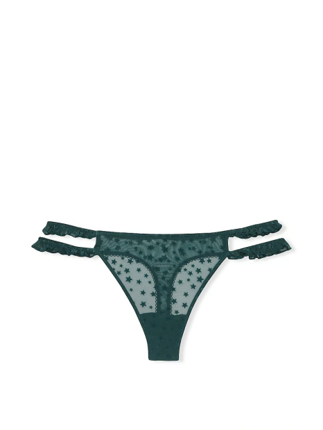Женские сетчатые трусики тонг Victoria's Secret Pink 1159834107 (Зеленый L)