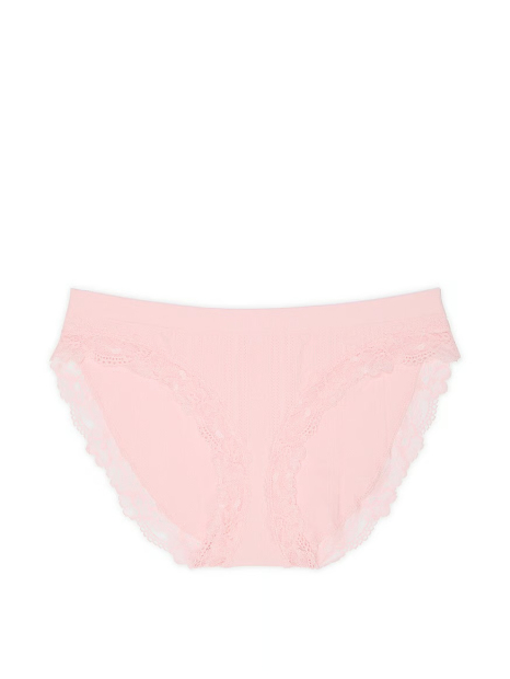 Трусики Victoria's Secret бикини с кружевом 1159834141 (Розовый XL)
