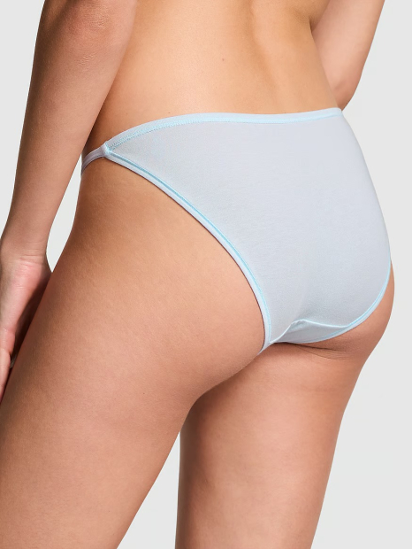 Трусики бікіні Victoria's Secret Pink з логотипом 1159834192 (Блакитний M)