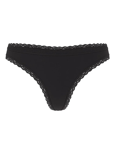 Женские трусики тонг Victoria's Secret с кружевом 1159834393 (Черный XS)