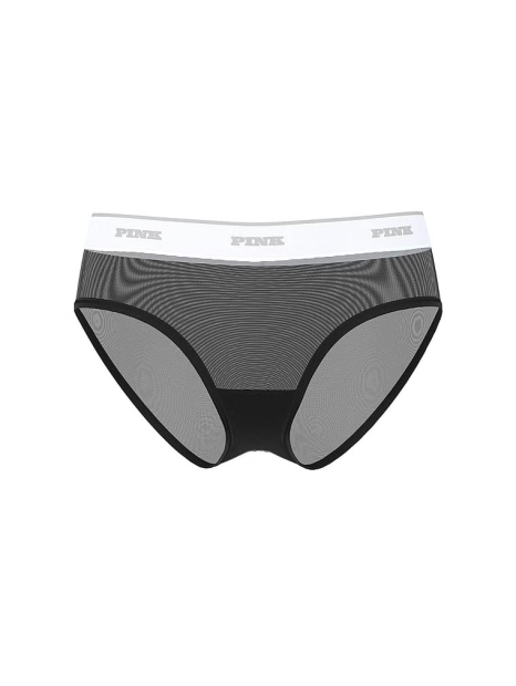Женские сетчатые трусики хипхаггеры Victoria's Secret Pink 1159834399 (Черный XS)