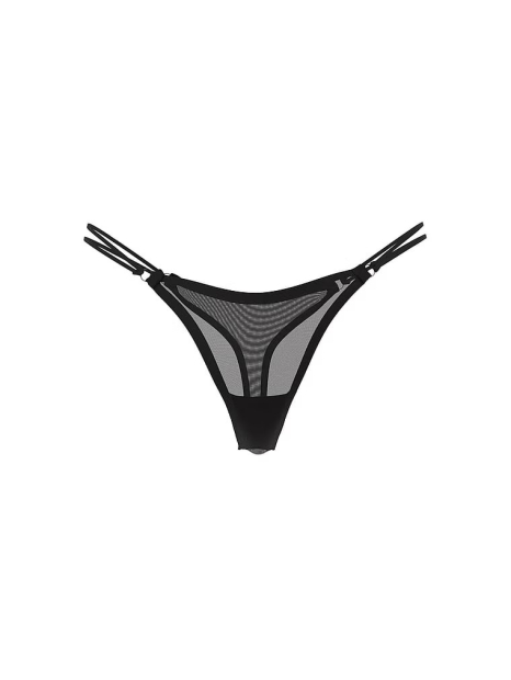 Сетчатые трусики тонг Victoria's Secret Pink 1159834362 (Черный L)