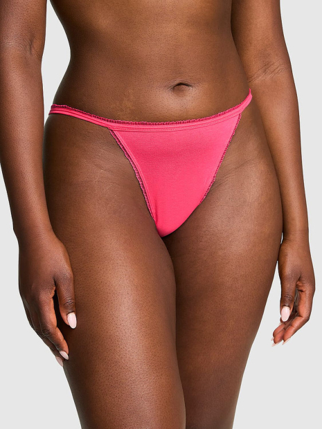 Трусики бикини Victoria's Secret Pink с вышивкой 1159834680 (Розовый S)