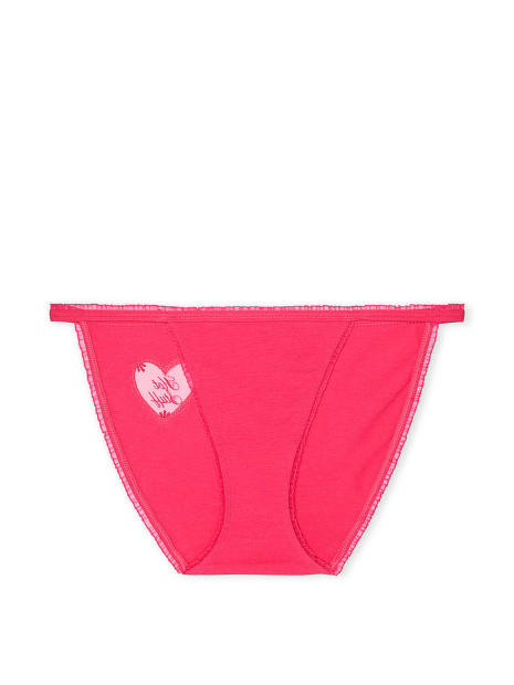 Трусики бикини Victoria's Secret Pink с вышивкой 1159834680 (Розовый S)
