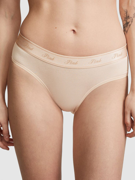 Женские трусики Victoria's Secret Pink хипхаггеры 1159835238 (Бежевый L)