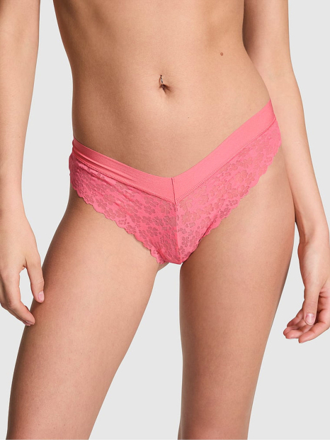 Женские трусики тонг Victoria's Secret PINK с цветочным узором 1159835277 (Розовый S)
