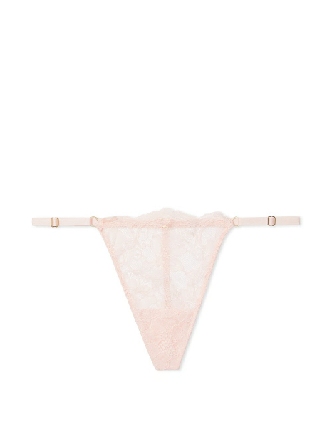Кружевные трусики стринги Victoria's Secret 1159835448 (Розовый XXL)