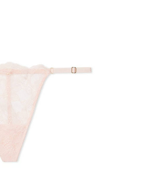 Кружевные трусики стринги Victoria's Secret 1159835448 (Розовый XXL)