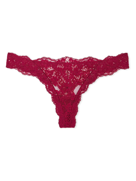 Женские кружевные трусики тонг Victoria's Secret 1159836814 (Розовый XL)