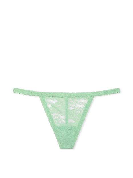 Женские кружевные трусики стринги Victoria's Secret Pink 1159836837 (Зеленый L)