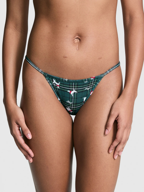 Трусики бикини Victoria's Secret Pink с принтом 1159836973 (Зеленый L)