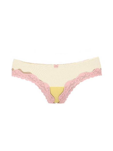Женские сетчатые трусики тонг Victoria's Secret с кружевом 1159836985 (Желтый XS)