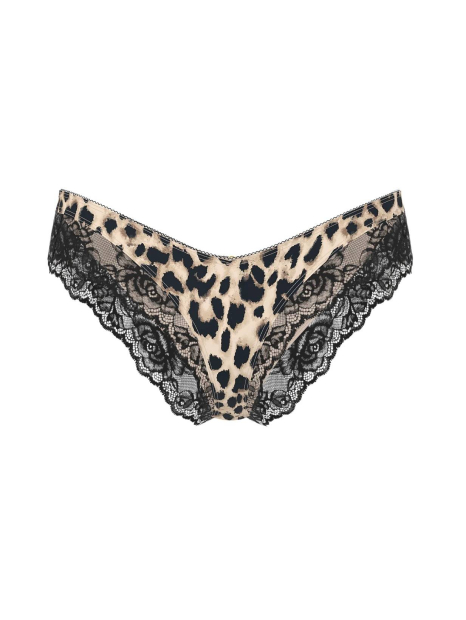 Шикарные трусики чики Victoria's Secret с кружевом 1159837449 (Леопардовый M)