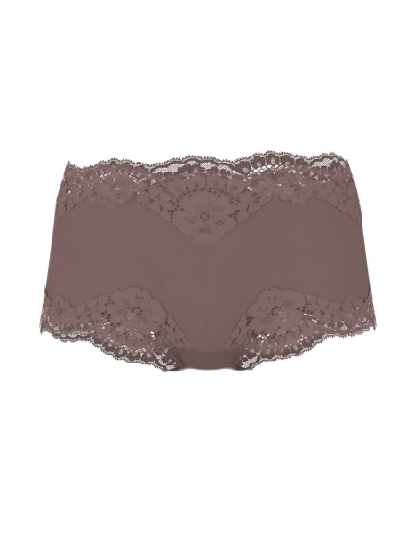 Женские трусики шортики Victoria's Secret с кружевом 1159837566 (Серый S)