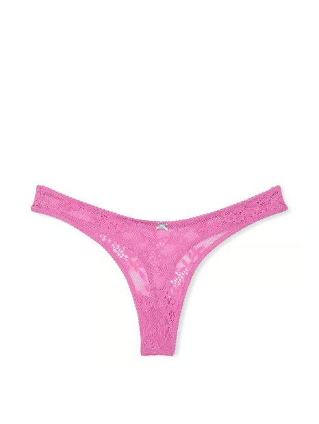 Жіночі трусики тонг Victoria's Secret з квітковим візерунком 1159837197 (рожевий XL)